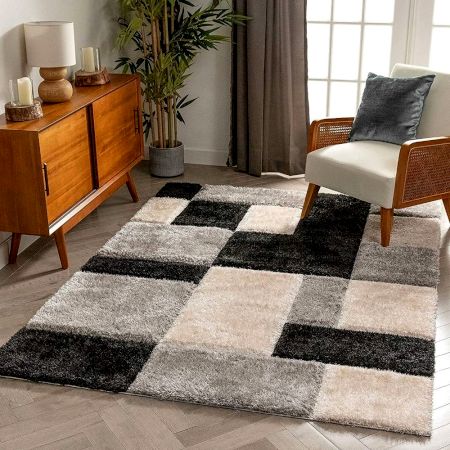 Modern Multicolor Geometric Home Mat